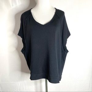 All Saints Black Sleeveless Sweatshirt Large